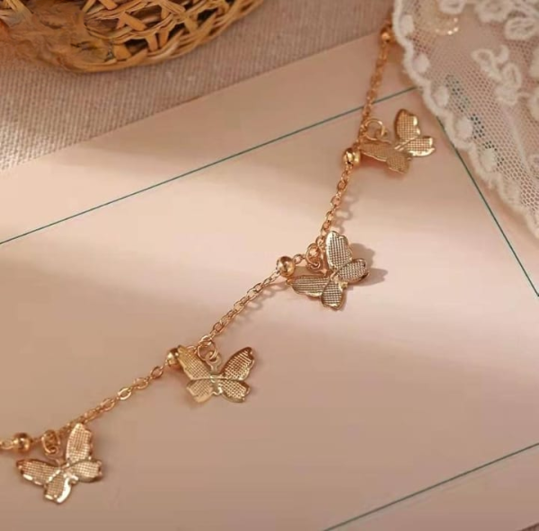 "Butterfly Charm Bracelet Anklet"