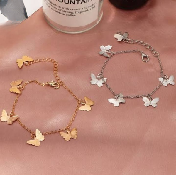 "Butterfly Charm Bracelet Anklet"