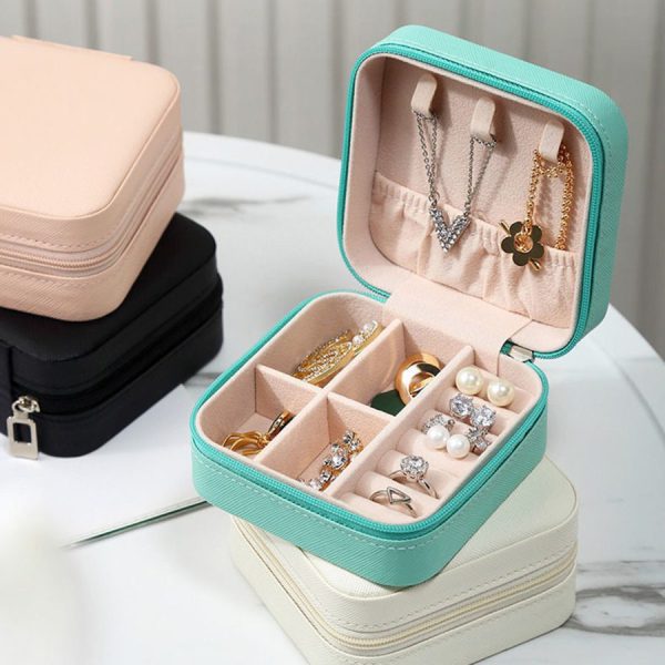 "Leather Jewelry Storage Organizer"