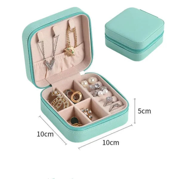 "Leather Jewelry Storage Organizer"