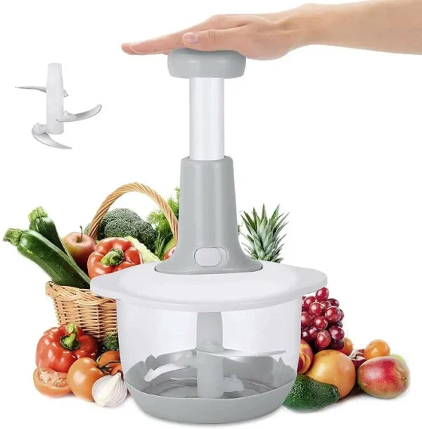 "Manual Hand Push Food Chopper"