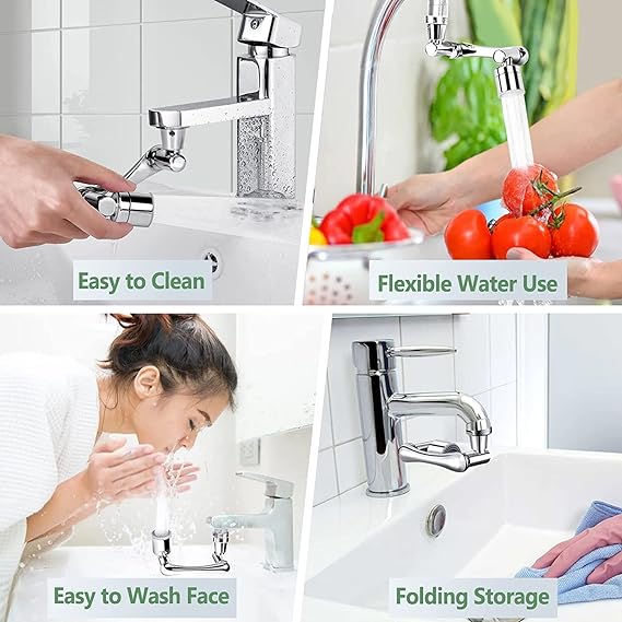 "1080° Rotating Faucet Sprayer Head - Water Saving Nozzle"